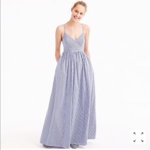 J.Crew gingham maxi dress